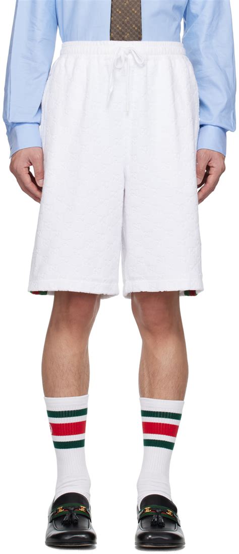 white gucci basketball shorts|Gucci shorts for men.